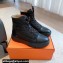 Hermes Fresh Women/Men ankle boots in water-repellent light parachute fabric and calfskin Black