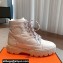 Hermes Fresh Women/Men ankle boots in water-repellent light parachute fabric and calfskin White