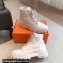 Hermes Fresh Women/Men ankle boots in water-repellent light parachute fabric and calfskin White