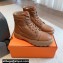 Hermes Fresh Women/Men ankle boots in water-repellent light parachute fabric and calfskin Brown
