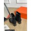 Hermes Hommage ankle boots in suede goatskin Black