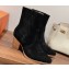Hermes Vegas ankle boots in suede calfskin Black