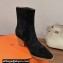 Hermes Vegas ankle boots in suede calfskin Black