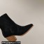 Hermes Vegas ankle boots in suede calfskin Black