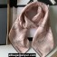 Chanel Silk Twill Square Scarf 90x90cm AA9567 Pink & Black 2024