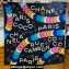 Chanel Silk Twill Square Scarf 90x90cm AA9676 Black & Multicolor 2024