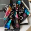 Chanel Silk Twill Square Scarf 90x90cm AA9676 Black & Multicolor 2024