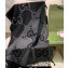 Gucci GG cashmere jacquard scarf 674275 45x200cm Black/Gray 2024