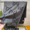 Gucci GG cashmere jacquard scarf 674275 45x200cm Black/Gray 2024