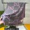 Gucci GG cashmere jacquard scarf 674275 45x200cm Gray/Pink 2024