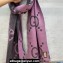Gucci GG cashmere jacquard scarf 674275 45x200cm Gray/Pink 2024