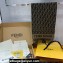 Fendi Brown wool and cashmere FF scarf 30x180cm 2024
