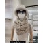 Fendi Beige wool and cashmere FF scarf 30x180cm 2024
