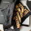 Chanel Silk Twill Square Scarf 90x90cm Black & Gold 2024