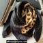 Chanel Silk Twill Square Scarf 90x90cm Black & Gold 2024