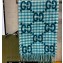 Gucci GG Check wool shawl 35x240cm Blue 2024