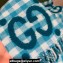 Gucci GG Check wool shawl 35x240cm Blue 2024