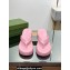 Gucci thong platform rubber sandals 746334 Pink 2024