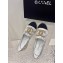 Chanel Gold CC Logo Tweed Espadrilles G29762 Gray 2024