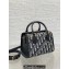Dior Small Boston Bag in Blue Oblique Jacquard 2024