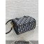 Dior Small Boston Bag in Blue Oblique Jacquard 2024
