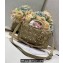 Dior Medium Lady D-Joy Bag in Apricot Cannage Lambskin with Gold-Finish Butterfly Studs 2024