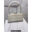 Dior Top Handle Bag in White Cannage Lambskin 2024