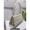 Dior Top Handle Bag in White Cannage Lambskin 2024