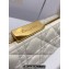 Dior Top Handle Bag in White Cannage Lambskin 2024