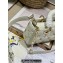 Dior Small Lady D-Joy Bag in White Cannage Lambskin with Gold-Finish Butterfly Studs 2024