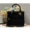 Dior Small Book Tote Bag in Black Cannage Lambskin 2024