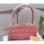 Dior Top Handle Bag in Pink Cannage Lambskin 2024