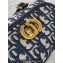 Dior Small Boston Bag in Blue Oblique Jacquard 2024