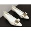 Ferragamo Heel 4.5cm New Vara plate pumps in nappa White 2024