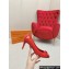 Louis Vuitton Stiletto Heel Pumps in Patent Leather Red with Bow Knot