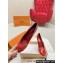 Louis Vuitton Stiletto Heel Pumps in Patent Leather Red with Bow Knot
