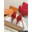 Louis Vuitton Stiletto Heel Pumps in Patent Leather Red with Bow Knot