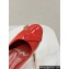 Louis Vuitton Stiletto Heel Pumps in Patent Leather Red with Bow Knot