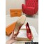Louis Vuitton Stiletto Heel Pumps in Patent Leather Red with Bow Knot