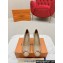 Louis Vuitton Stiletto Heel Pumps in Patent Leather Nude with Bow Knot