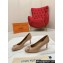 Louis Vuitton Stiletto Heel Pumps in Patent Leather Nude with Bow Knot