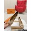 Louis Vuitton Stiletto Heel Pumps in Patent Leather Nude with Bow Knot