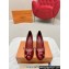 Louis Vuitton Stiletto Heel Pumps in Patent Leather Burgundy with Bow Knot