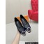 Louis Vuitton Patent Leather Madeleine Flat Ballerinas Blue with Crystal LV Circle