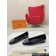 Louis Vuitton Patent Leather Madeleine Flat Ballerinas Blue with Crystal LV Circle