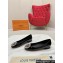 Louis Vuitton Patent Leather Madeleine Flat Ballerinas Black with Crystal LV Circle