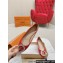 Louis Vuitton Patent Leather Madeleine Flat Ballerinas Red with Crystal LV Circle