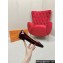 Louis Vuitton Patent Leather Madeleine Flat Ballerinas Burgundy with Crystal LV Circle