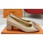 Louis Vuitton Patent Leather Madeleine Pumps Nude with Crystal LV Circle