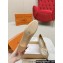 Louis Vuitton Patent Leather Madeleine Pumps Nude with Crystal LV Circle